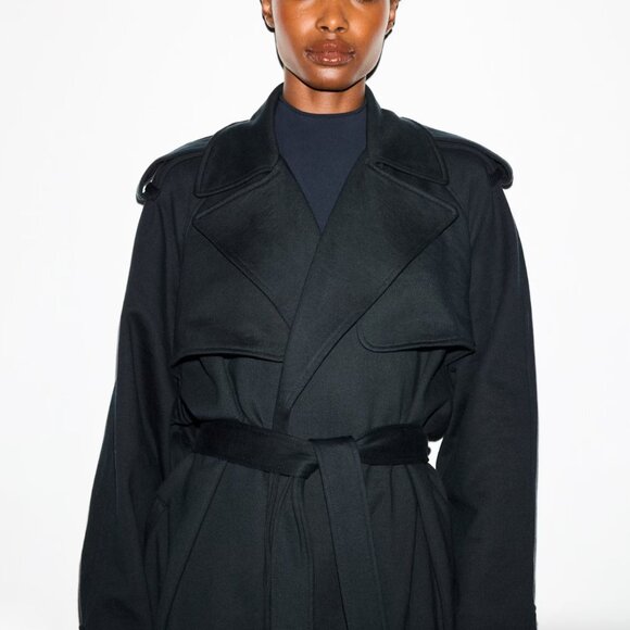 SKIMS BOYFRIEND FLEECE OVERSIZED TRENCH COAT - Picture 5 of 7